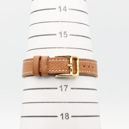 ケリーウォッチ レディース 腕時計 クオーツ GP（ゴールドメッキ） レザー ゴールド シャンパン エルメス 時計 HERMES