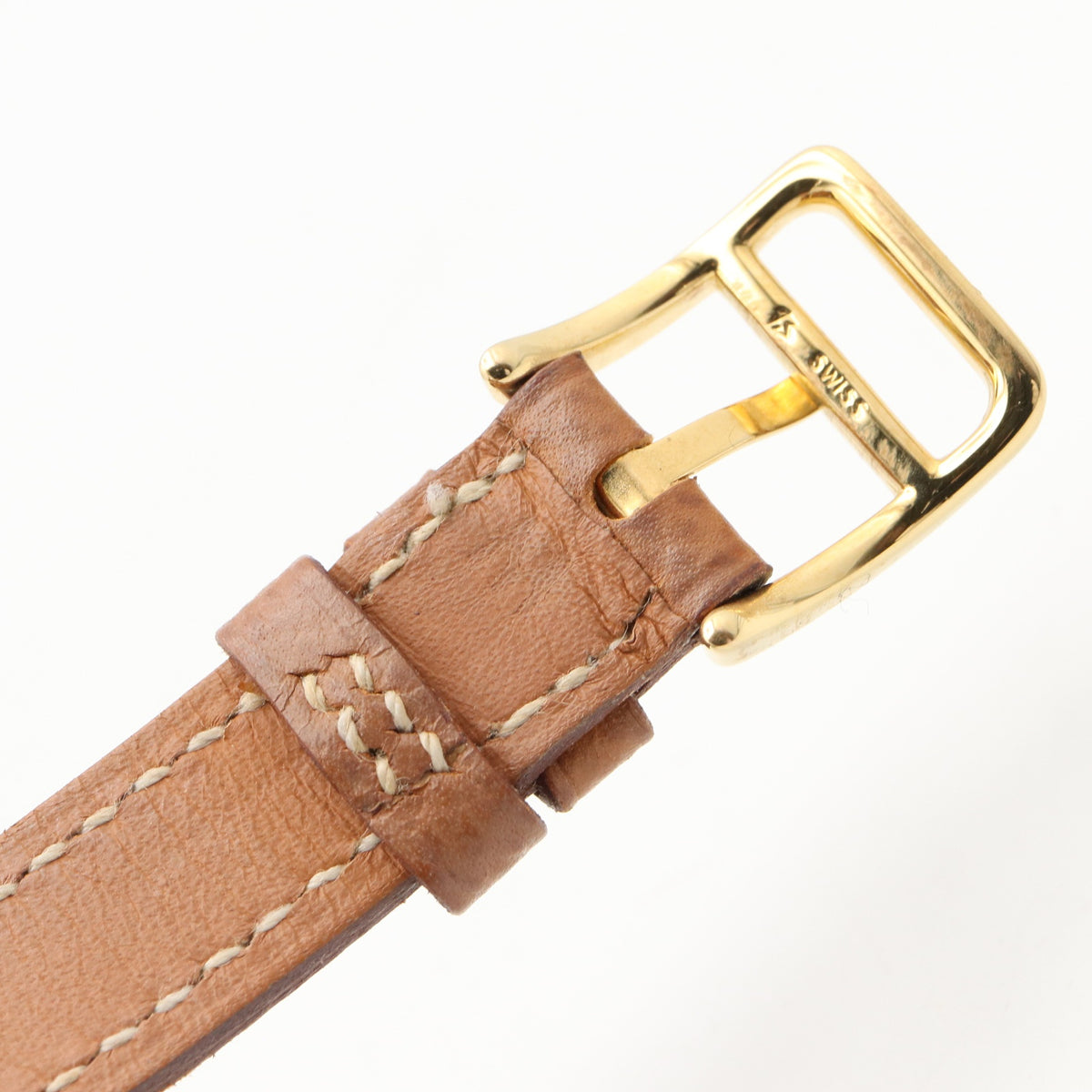 ケリーウォッチ レディース 腕時計 クオーツ GP（ゴールドメッキ） レザー ゴールド シャンパン エルメス 時計 HERMES