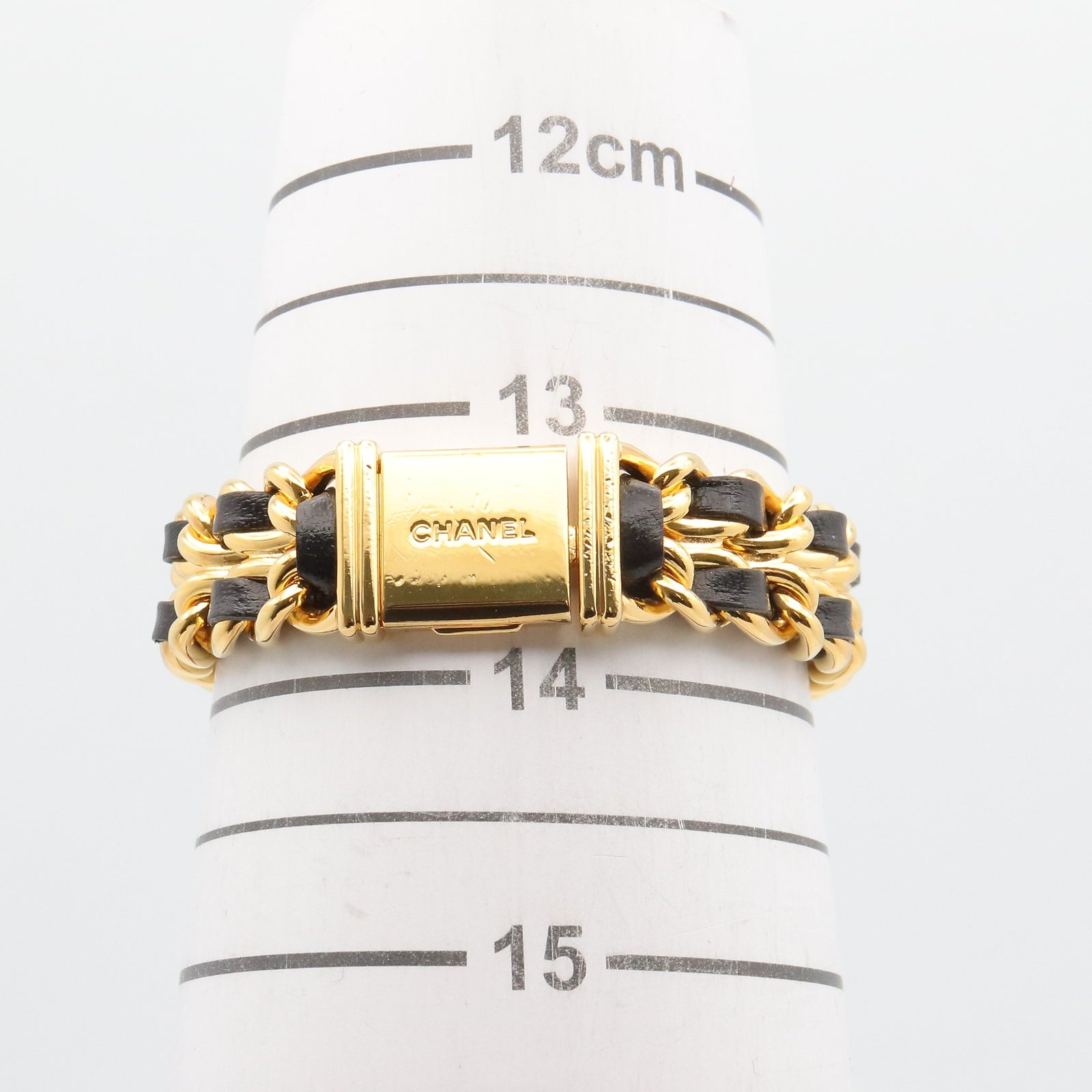 プルミエール S レディース 腕時計 クオーツ GP（ゴールドメッキ） レザー ブラック シャネル 時計 CHANEL