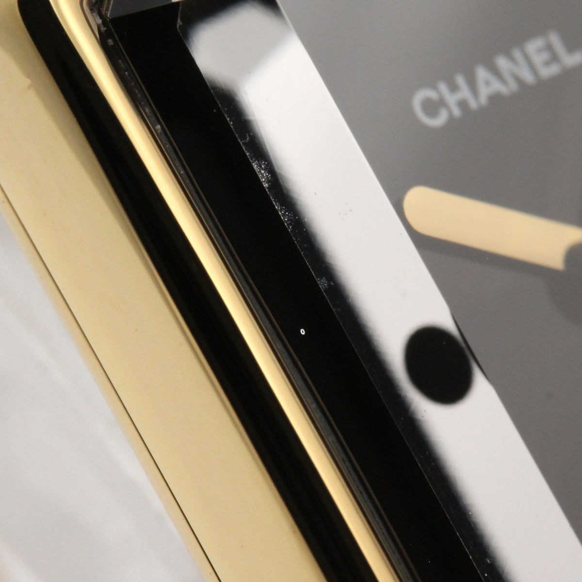 プルミエール S レディース 腕時計 クオーツ GP（ゴールドメッキ） レザー ブラック シャネル 時計 CHANEL