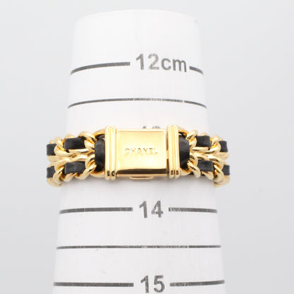 プルミエール S レディース 腕時計 クオーツ GP（ゴールドメッキ） レザー ブラック シャネル 時計 CHANEL