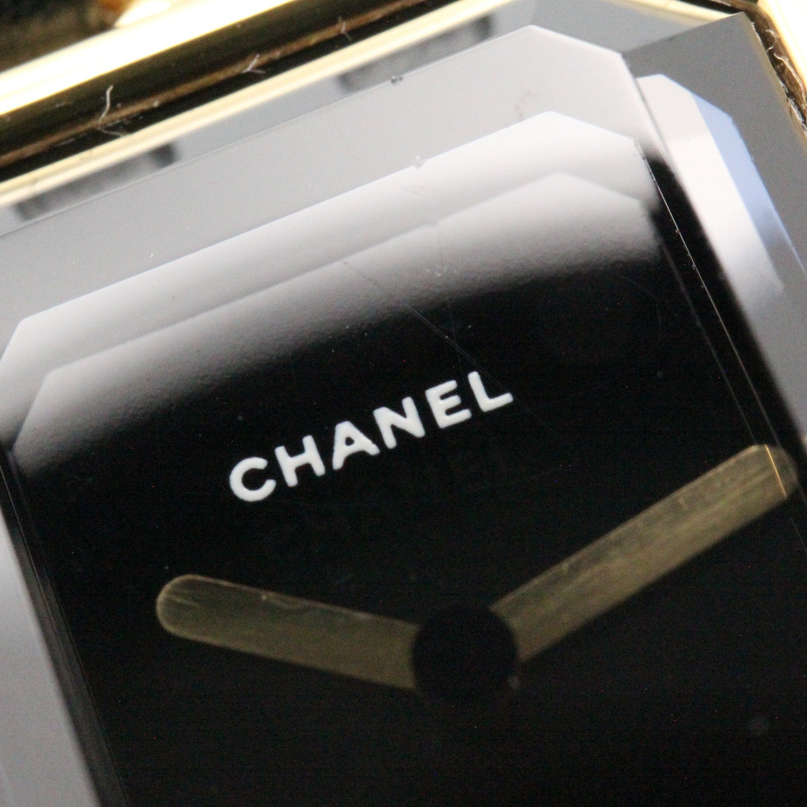 プルミエール M レディース 腕時計 クオーツ GP（ゴールドメッキ） レザー ブラック シャネル 時計 CHANEL