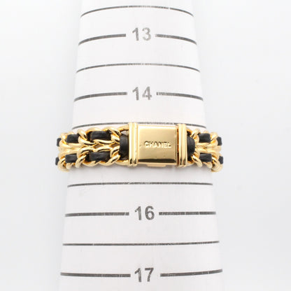 プルミエール M レディース 腕時計 クオーツ GP（ゴールドメッキ） レザー ブラック シャネル 時計 CHANEL