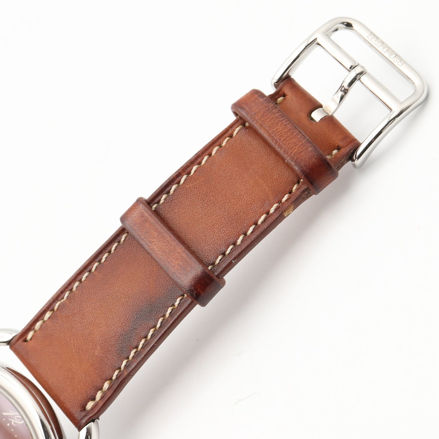 アルソー メンズ 腕時計 クオーツ ステンレススチール レザーベルト ブラウン エルメス 時計 HERMES