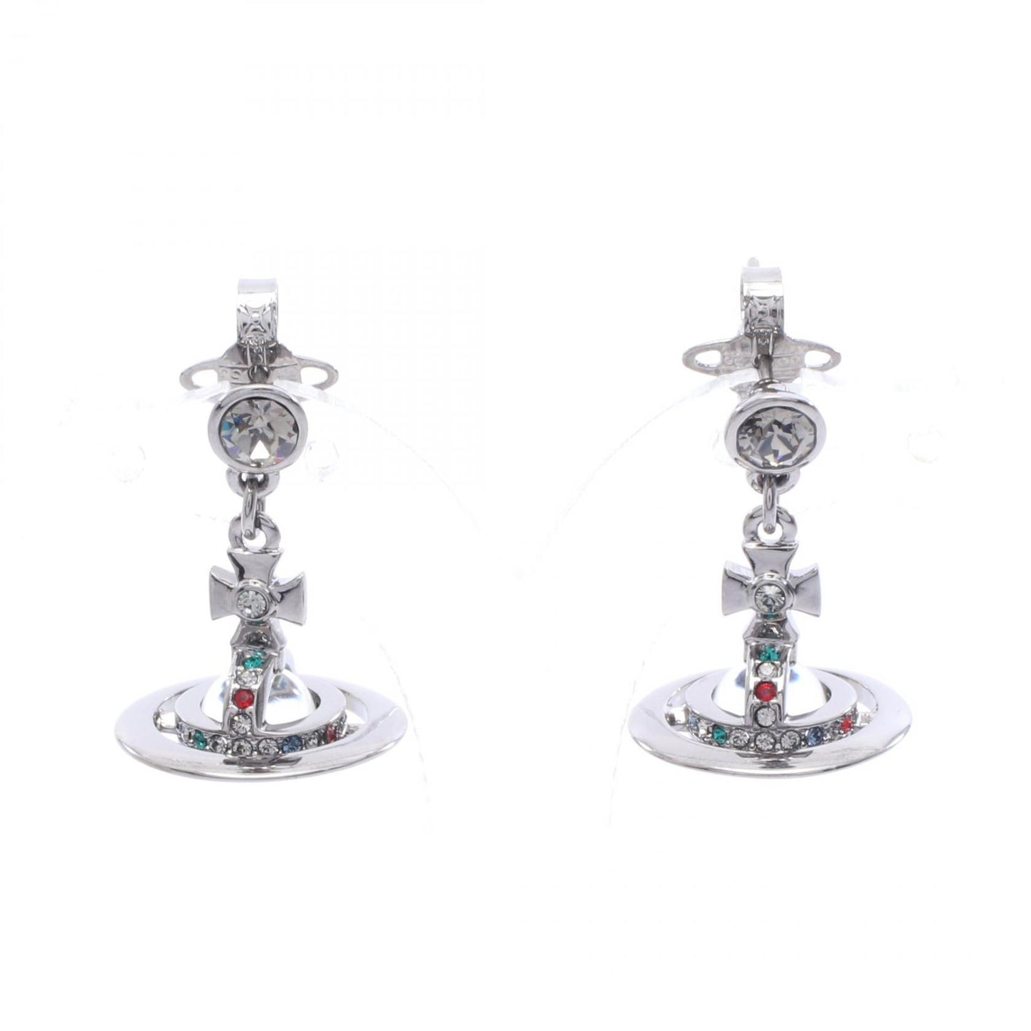 NEW PETITE ORB ピアス GP（ゴールドメッキ） ラインストーン シルバー マルチカラー ヴィヴィアンウエストウッド アクセサリー Vivienne Westwood