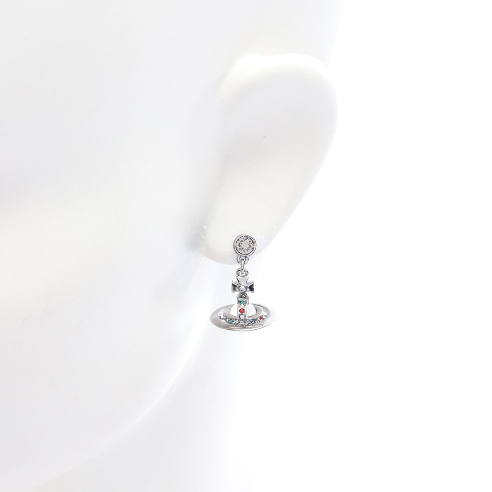NEW PETITE ORB ピアス GP（ゴールドメッキ） ラインストーン シルバー マルチカラー ヴィヴィアンウエストウッド アクセサリー Vivienne Westwood