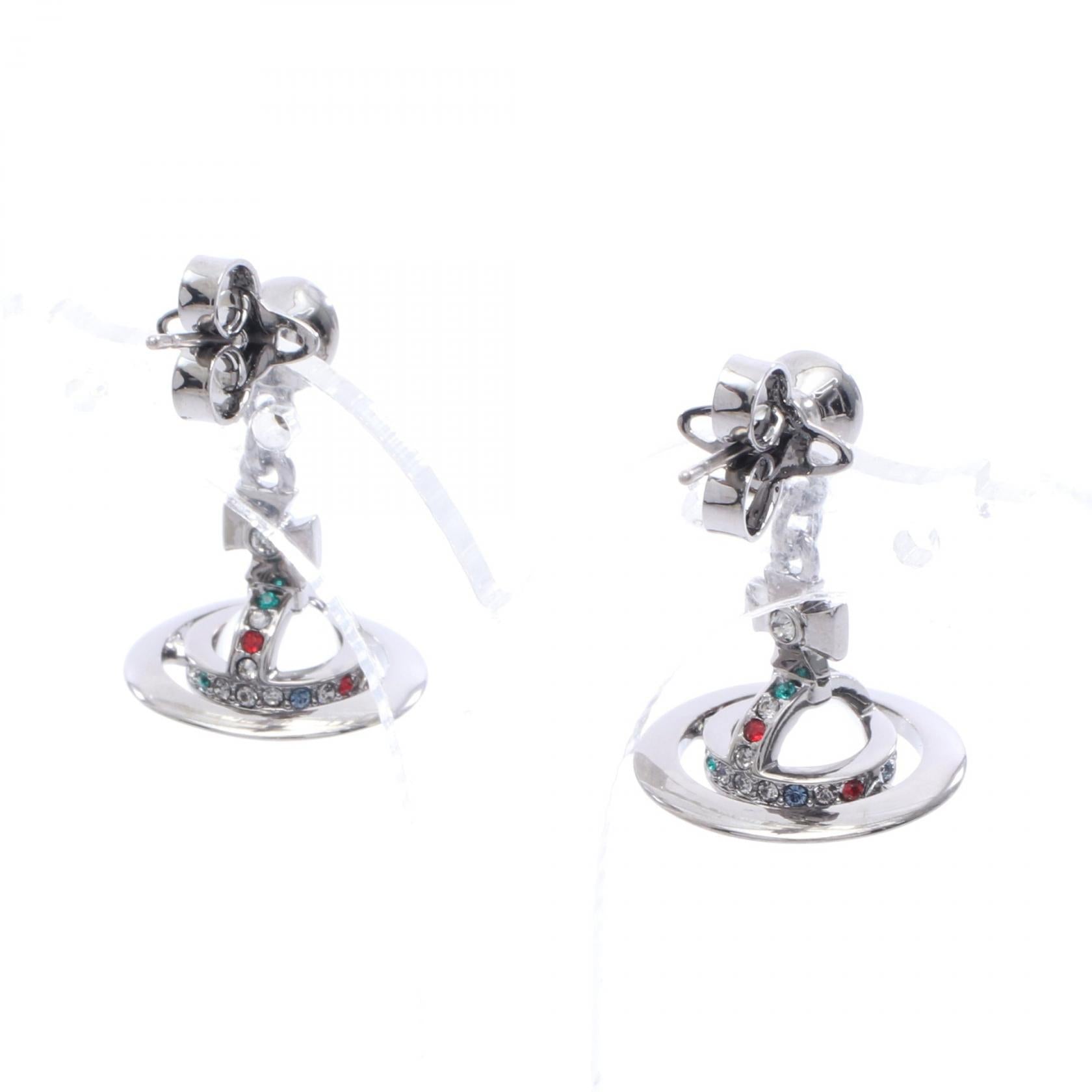 NEW PETITE ORB ピアス GP（ゴールドメッキ） ラインストーン シルバー マルチカラー ヴィヴィアンウエストウッド アクセサリー Vivienne Westwood