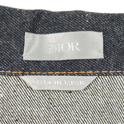 DIOR × sacai ロゴ デニムジャケット コットン ナイロン インディゴブルー ディオール