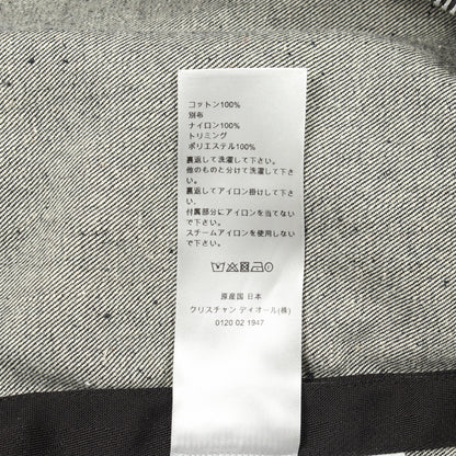 DIOR × sacai ロゴ デニムジャケット コットン ナイロン インディゴブルー ディオール
