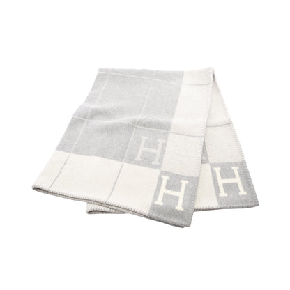 プレード アヴァロン3 ブランケット ウール カシミヤ ライトグレー グレー エルメス 財布・小物 HERMES