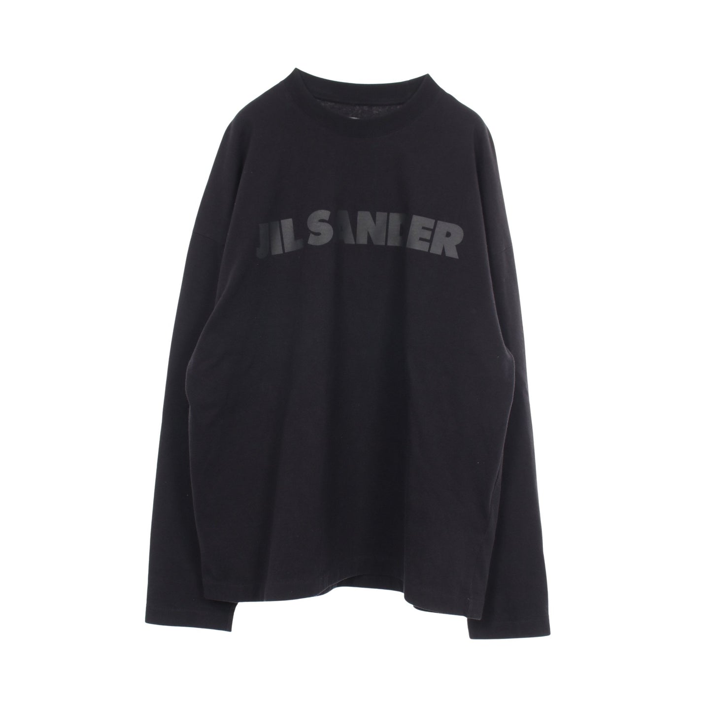ロゴプリント 長袖Tシャツ コットン ブラック ジルサンダー