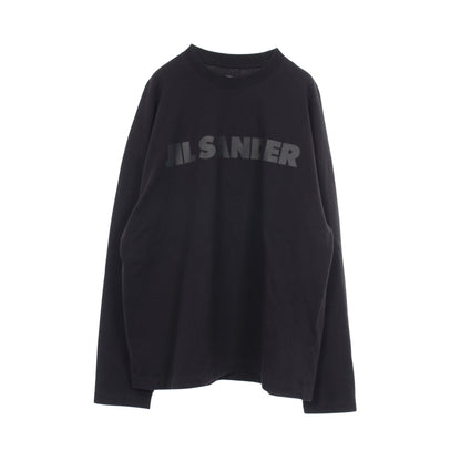 ロゴプリント 長袖Tシャツ コットン ブラック ジルサンダー