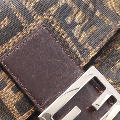 マンマバケット ズッカ ハンドバッグ キャンバス レザー ブラウン ブラック フェンディ バッグ FENDI