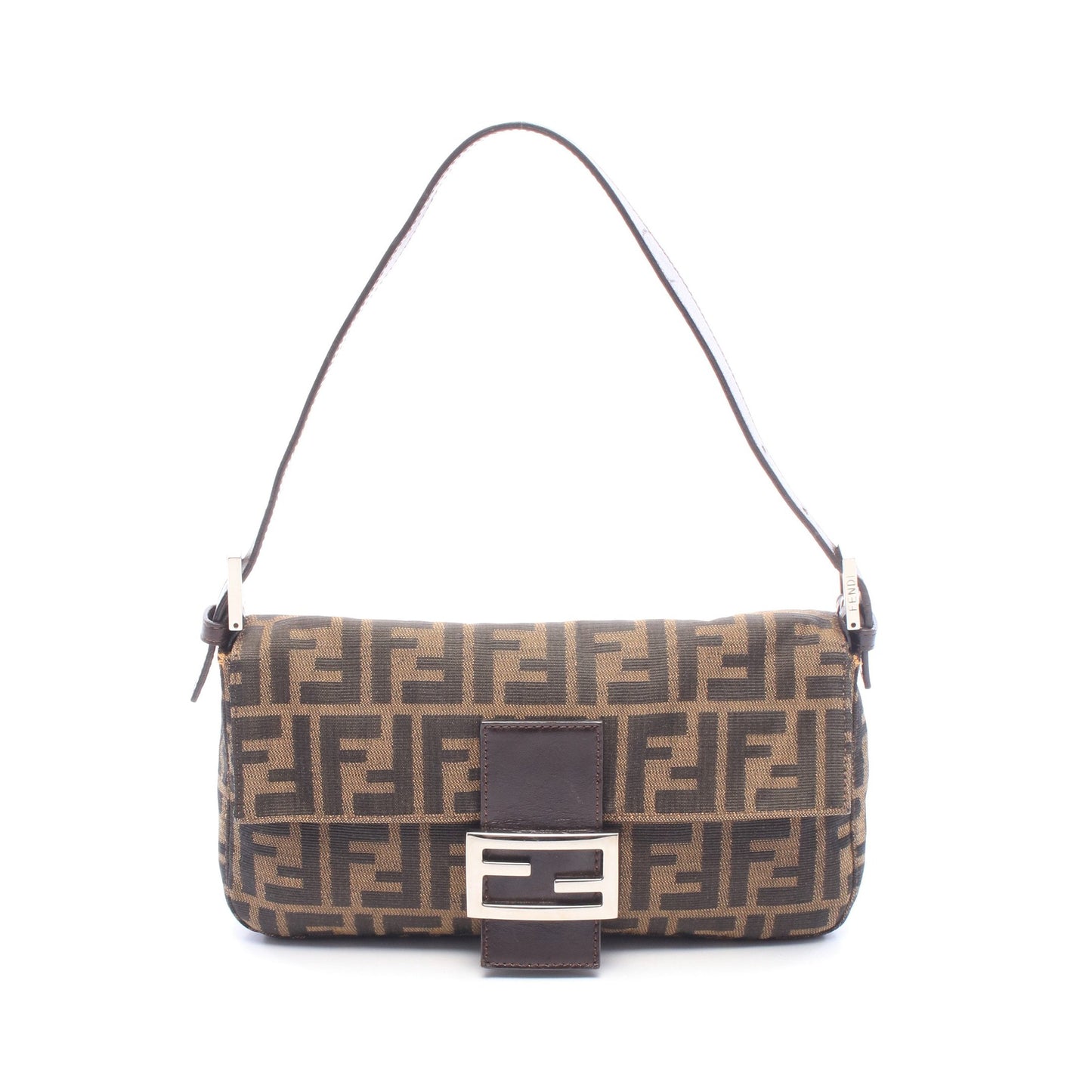 マンマバケット ズッカ ハンドバッグ キャンバス レザー ブラウン ブラック フェンディ バッグ FENDI