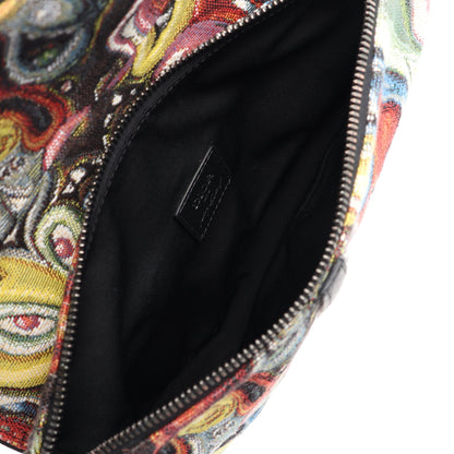 DIOR × KENNY SCHARF SADDLE サドル ボディバッグ キャンバス レザー ブラック マルチカラー ディオール