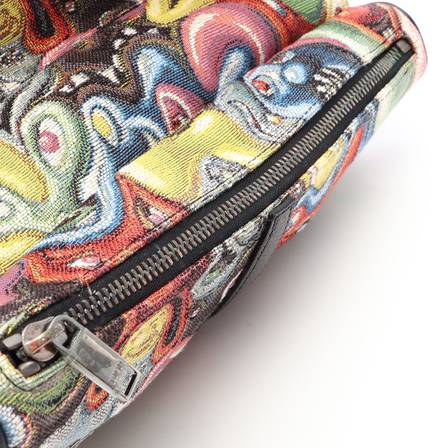 DIOR × KENNY SCHARF SADDLE サドル ボディバッグ キャンバス レザー ブラック マルチカラー ディオール