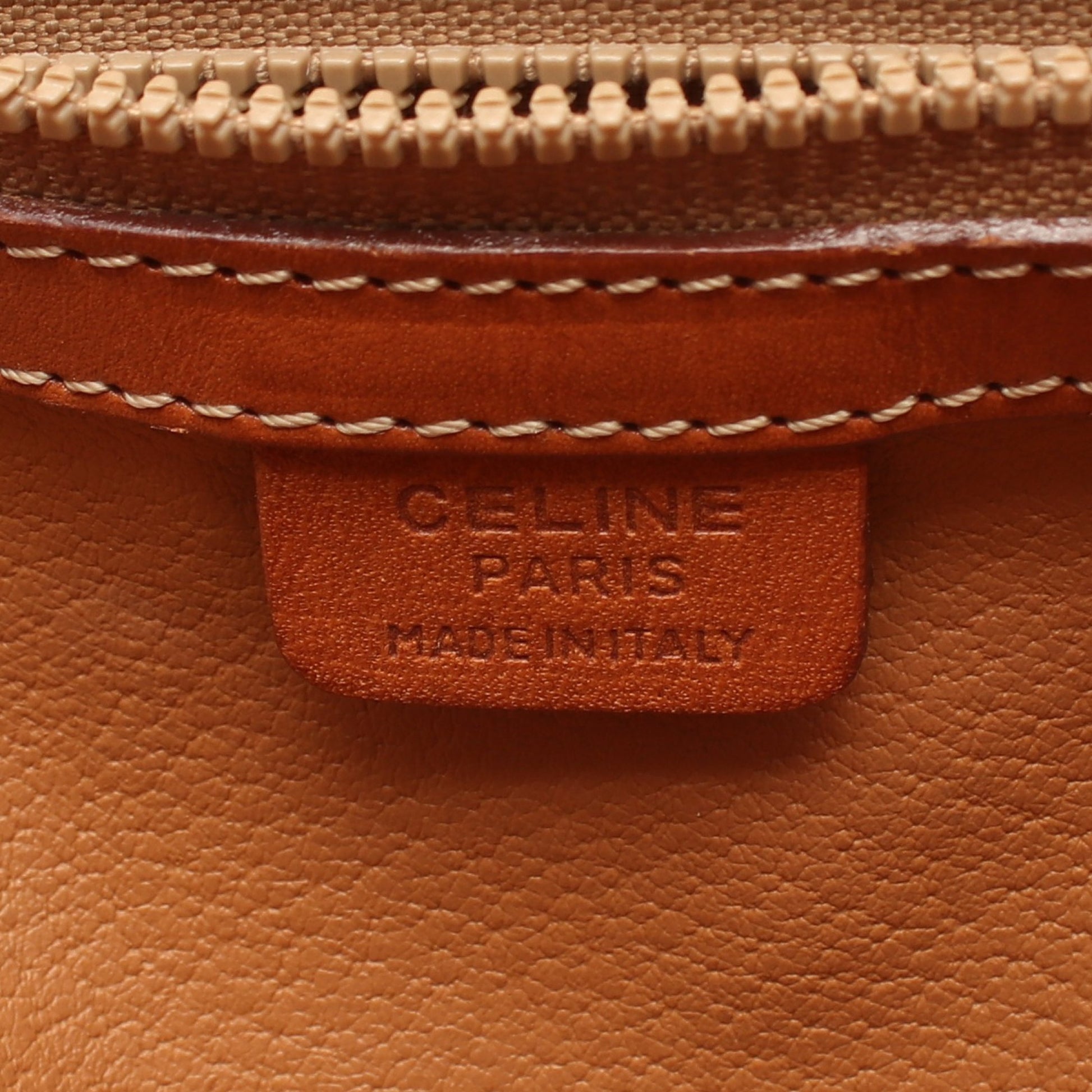 マカダム ショルダーバッグ PVC レザー ブラウン ダークブラウン セリーヌ バッグ CELINE