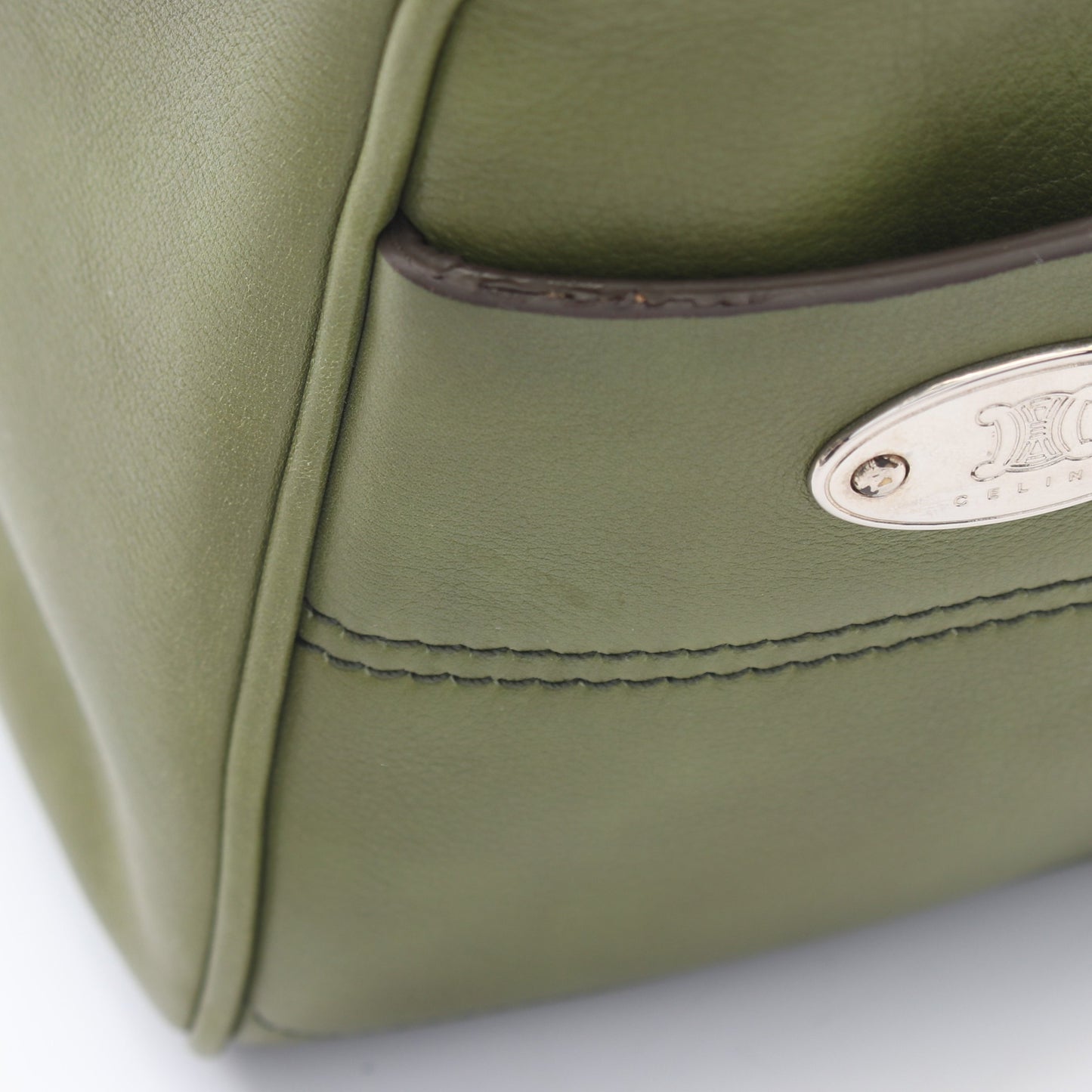 ブギーバッグ ハンドバッグ レザー グリーン セリーヌ バッグ CELINE