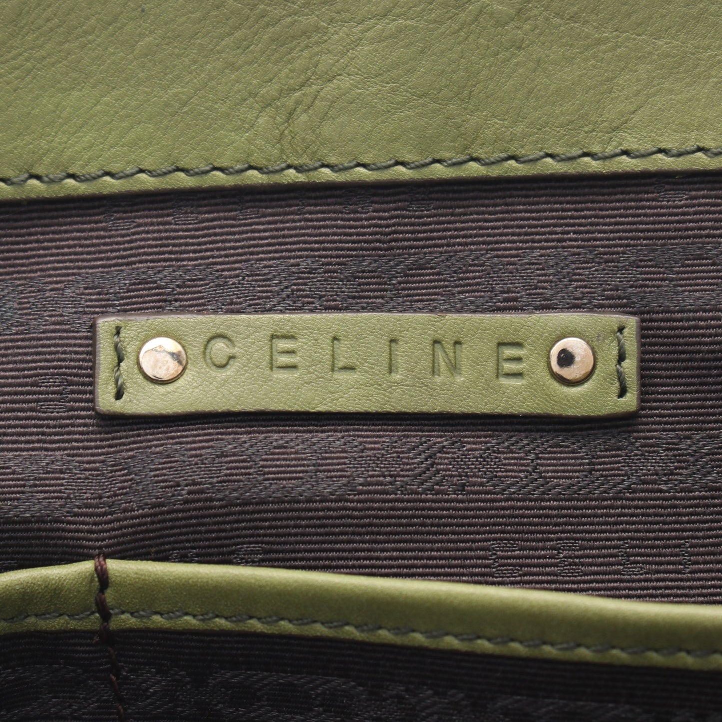 ブギーバッグ ハンドバッグ レザー グリーン セリーヌ バッグ CELINE