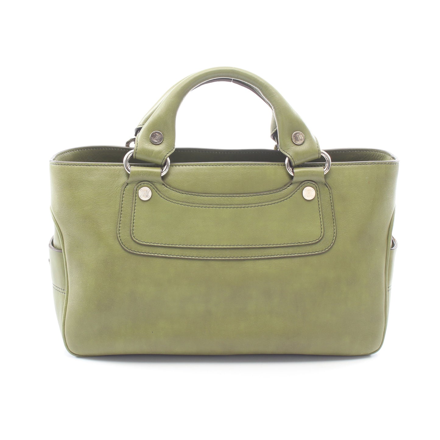 ブギーバッグ ハンドバッグ レザー グリーン セリーヌ バッグ CELINE