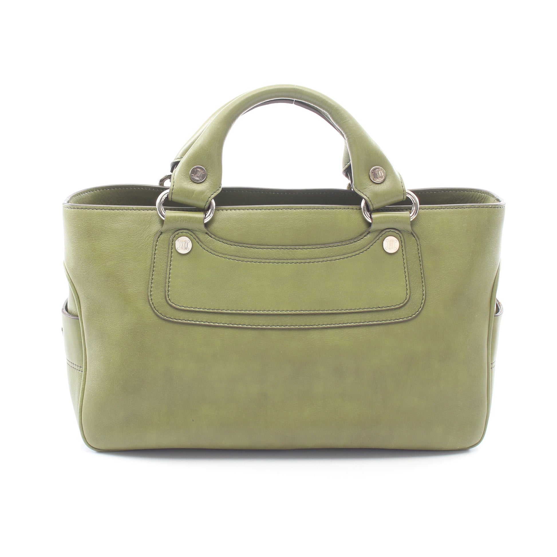 ブギーバッグ ハンドバッグ レザー グリーン セリーヌ バッグ CELINE