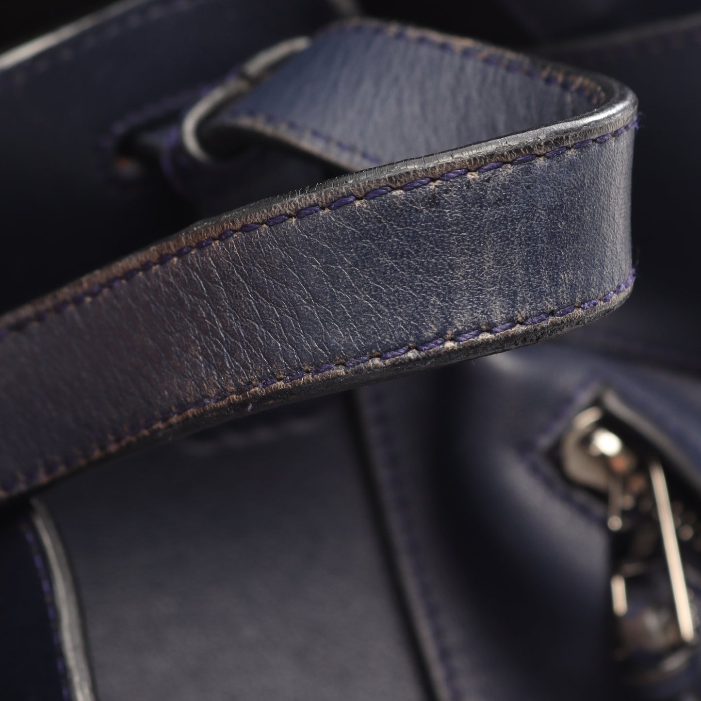 HAMMOCK SMALL ハンモック スモール 2WAY ハンドバッグ レザー ネイビー ロエベ