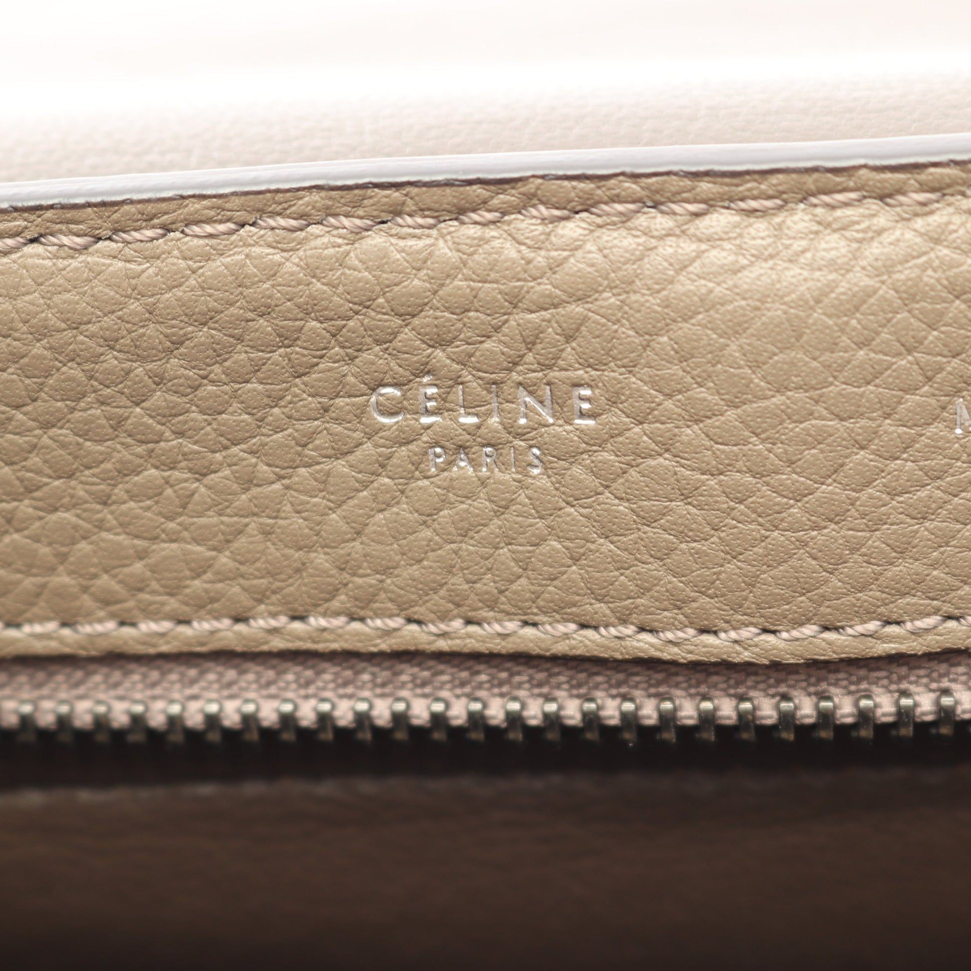トラペーズ ミディアム 2WAY ハンドバッグ レザー グレーベージュ グレーブラウン セリーヌ バッグ CELINE