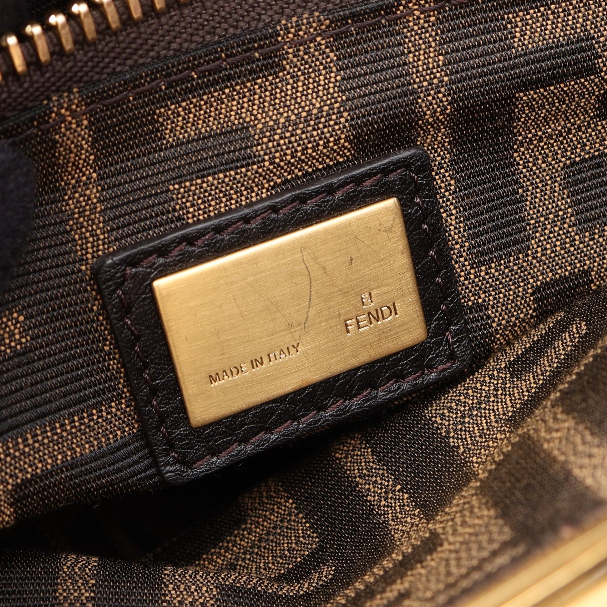 ピーカブー レギュラー 2WAY ハンドバッグ レザー パープル フェンディ バッグ FENDI