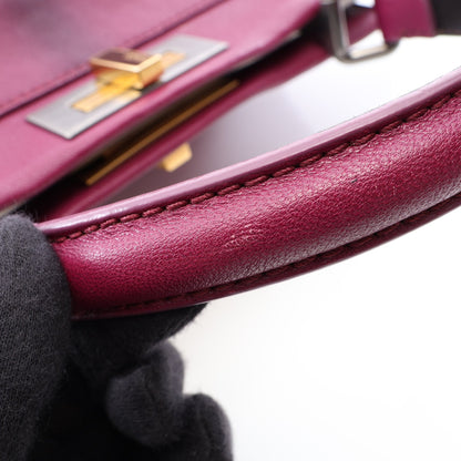 ピーカブー レギュラー 2WAY ハンドバッグ レザー パープル フェンディ バッグ FENDI
