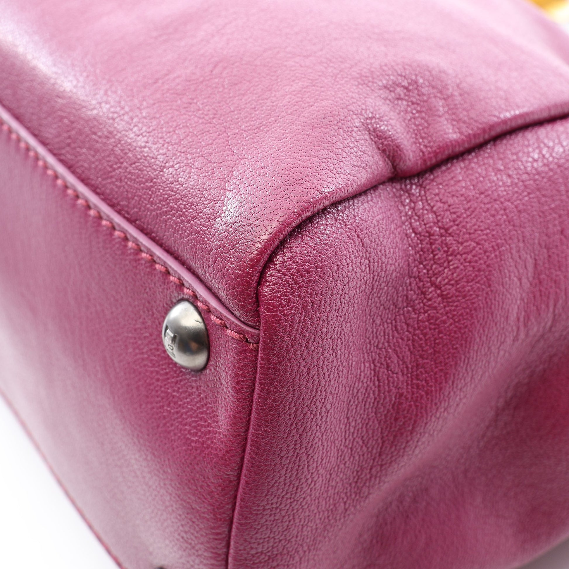 ピーカブー レギュラー 2WAY ハンドバッグ レザー パープル フェンディ バッグ FENDI