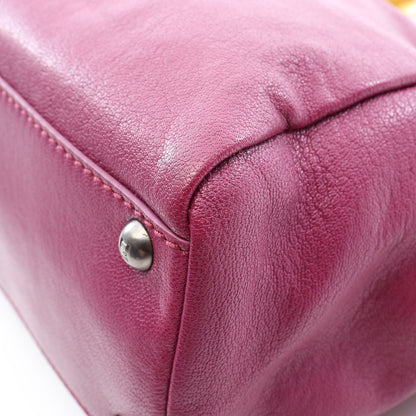 ピーカブー レギュラー 2WAY ハンドバッグ レザー パープル フェンディ バッグ FENDI