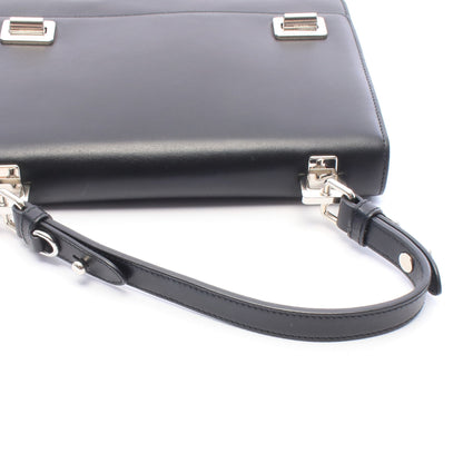 SOFT CALF ハンドバッグ レザー ブラック プラダ バッグ PRADA