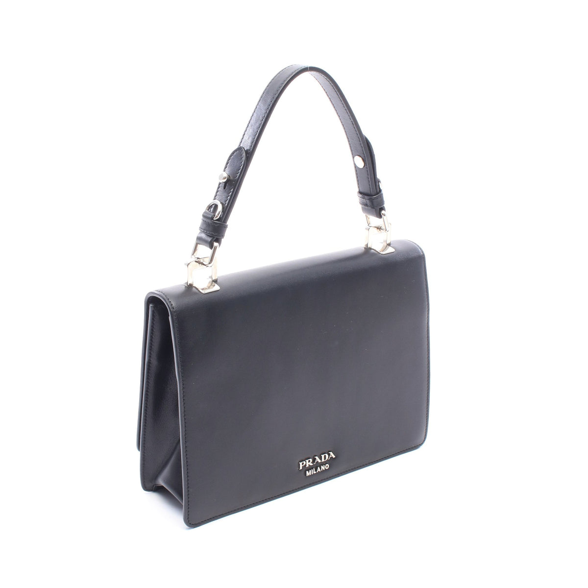 SOFT CALF ハンドバッグ レザー ブラック プラダ バッグ PRADA