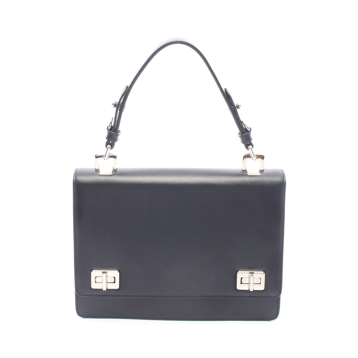 SOFT CALF ハンドバッグ レザー ブラック プラダ バッグ PRADA