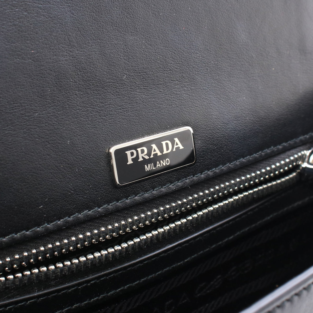SOFT CALF ハンドバッグ レザー ブラック プラダ バッグ PRADA