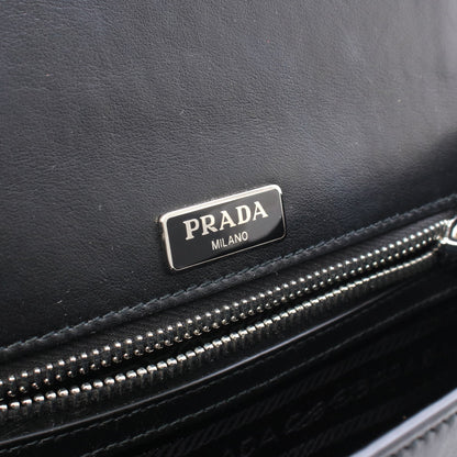 SOFT CALF ハンドバッグ レザー ブラック プラダ バッグ PRADA