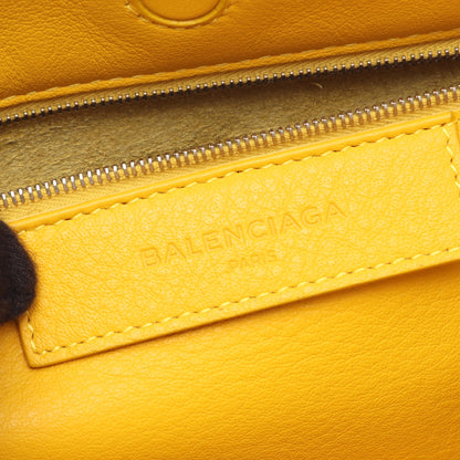 PAPIER A6 ZIP AROUND ペーパー 2WAY ハンドバッグ レザー イエロー バレンシアガ