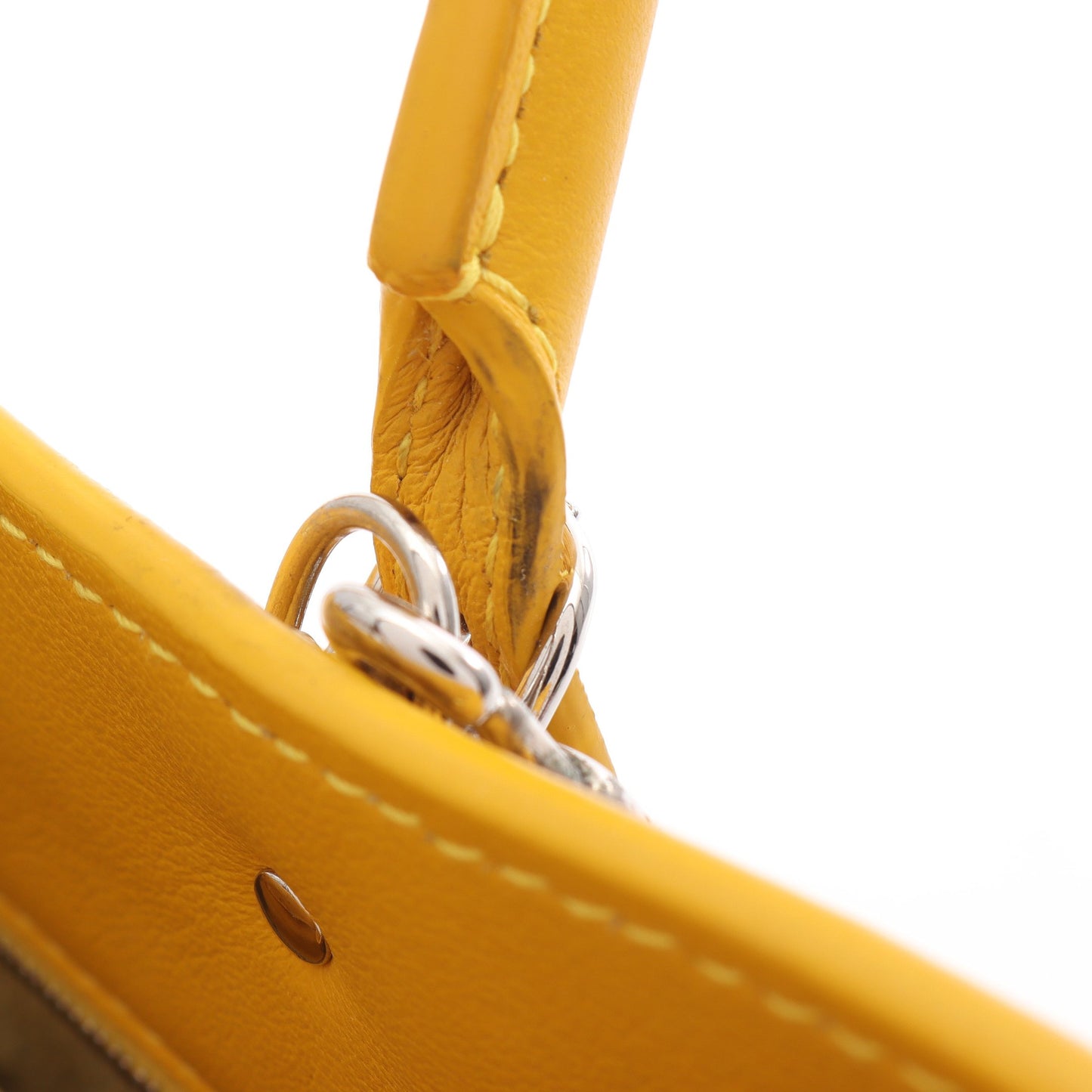 PAPIER A6 ZIP AROUND ペーパー 2WAY ハンドバッグ レザー イエロー バレンシアガ