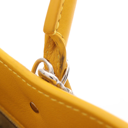 PAPIER A6 ZIP AROUND ペーパー 2WAY ハンドバッグ レザー イエロー バレンシアガ
