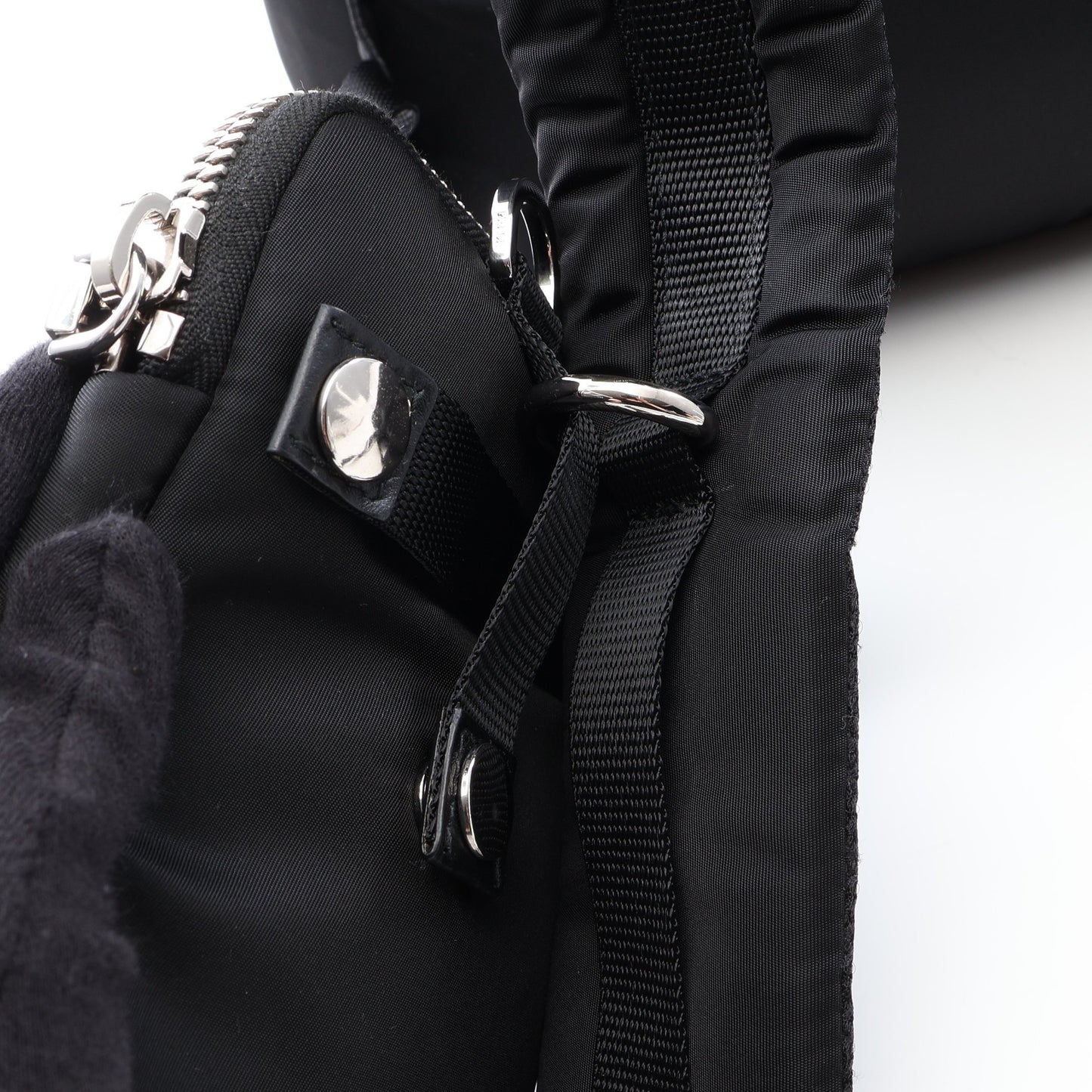 PRADA 018 バックパック リュックサック ナイロン ブラック カーキグリーン プラダ