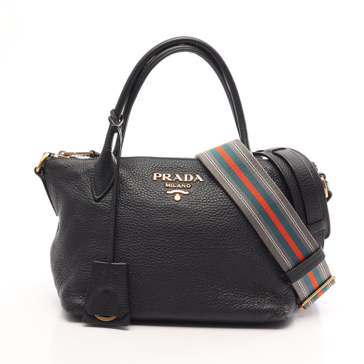 VIT.DAINO 2WAY ハンドバッグ レザー ブラック プラダ バッグ PRADA