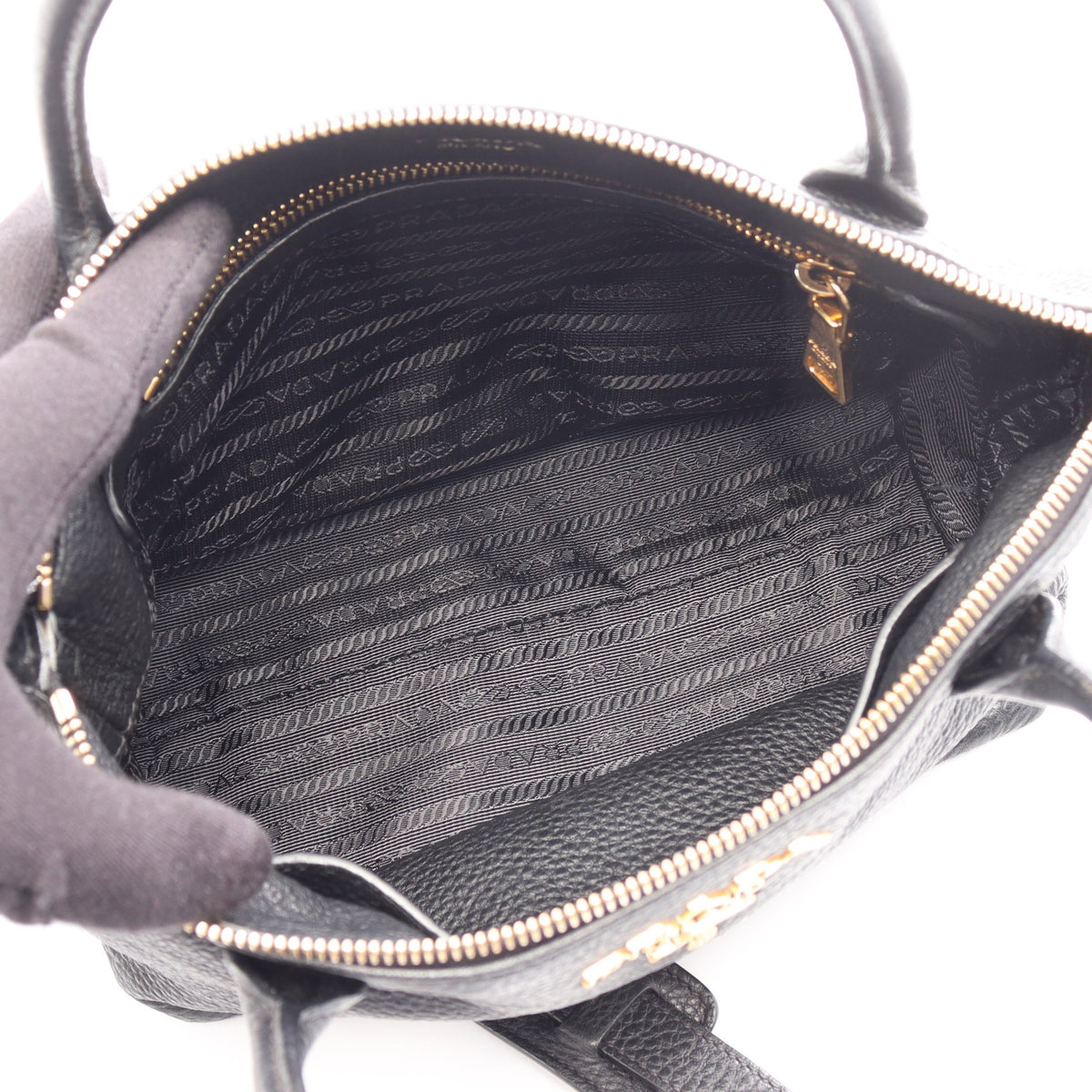 VIT.DAINO 2WAY ハンドバッグ レザー ブラック プラダ バッグ PRADA