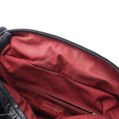 ココライダー ボーリングバッグ ボストンバッグ エイジドカーフスキン ブラック シルバー金具 シャネル