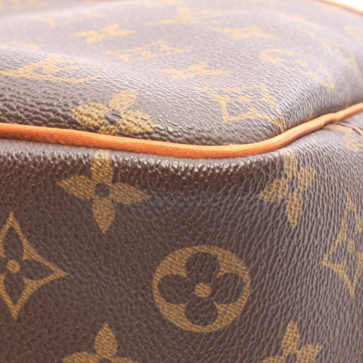 ドーヴィル ボーリングヴァニティ モノグラム ハンドバッグ PVC レザー ブラウン ルイヴィトン バッグ LOUIS VUITTON