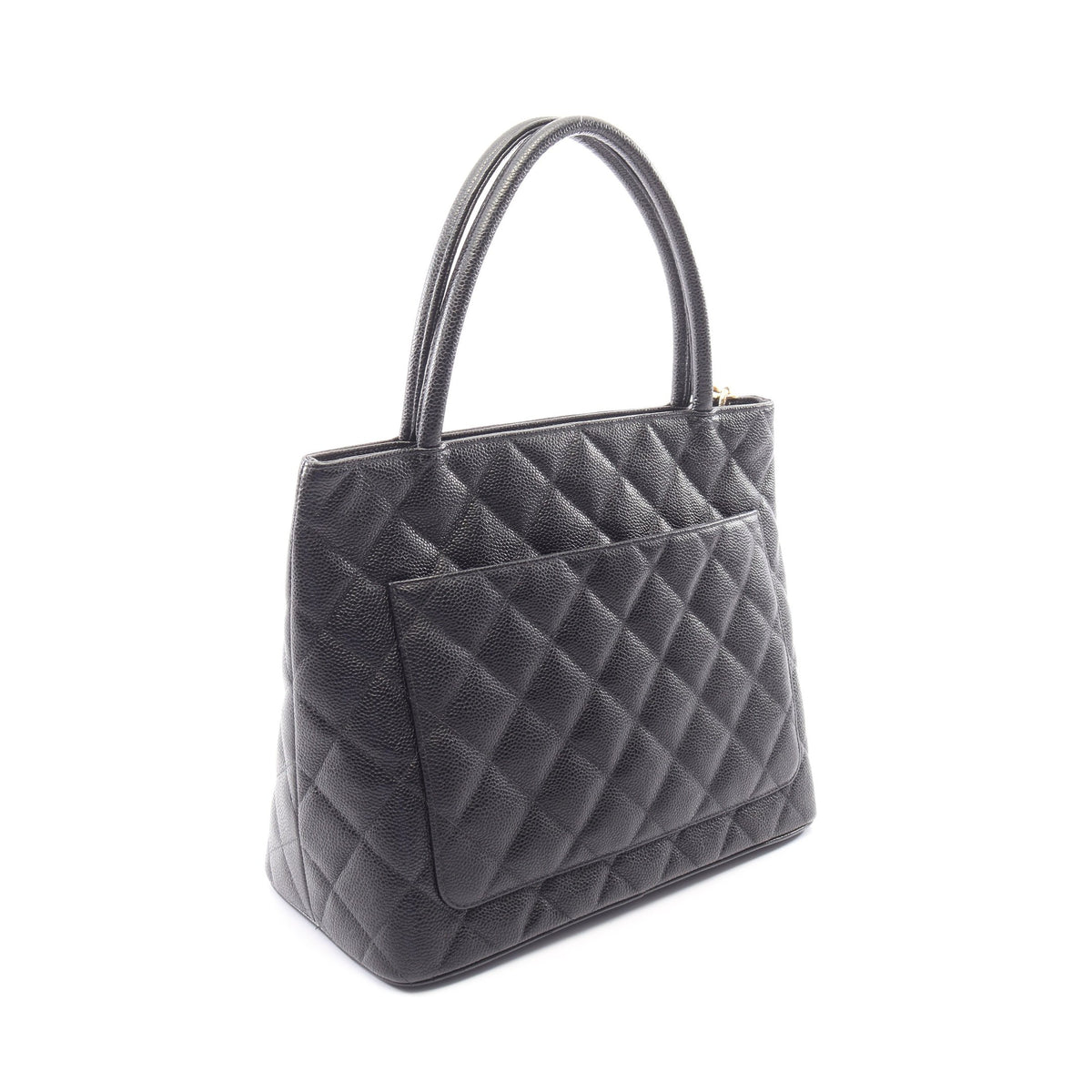 復刻トート ハンドバッグ トートバッグ キャビアスキン ブラック ゴールド金具 シャネル バッグ CHANEL
