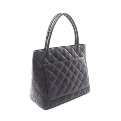 復刻トート ハンドバッグ トートバッグ キャビアスキン ブラック ゴールド金具 シャネル バッグ CHANEL