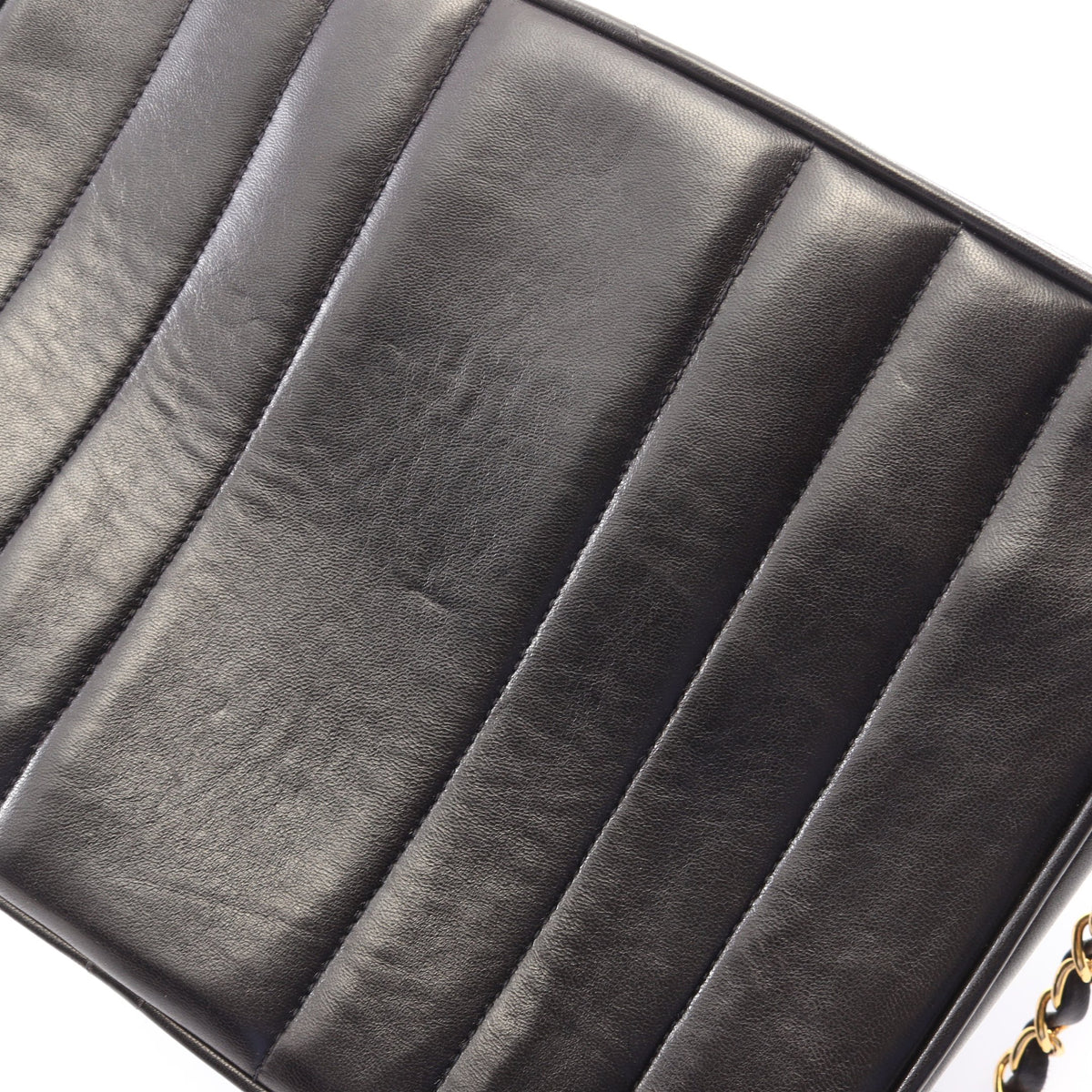 マドモアゼル チェーンショルダーバッグ ラムスキン ブラック ゴールド金具 シャネル バッグ CHANEL
