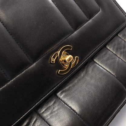 マドモアゼル チェーンショルダーバッグ ラムスキン ブラック ゴールド金具 シャネル バッグ CHANEL