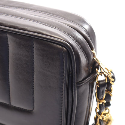 マドモアゼル チェーンショルダーバッグ ラムスキン ブラック ゴールド金具 シャネル バッグ CHANEL