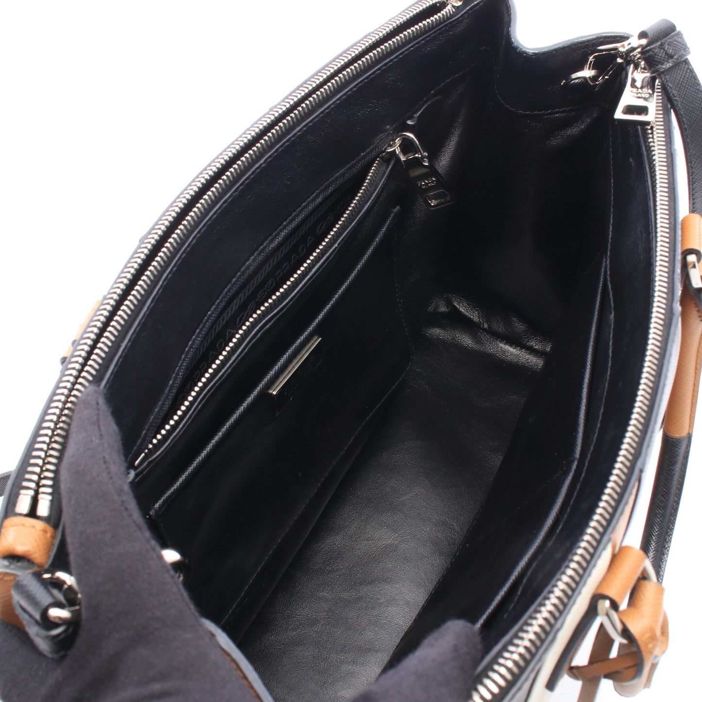 ガレリア 2WAY ハンドバッグ トートバッグ サフィアーノレザー ブラック ブラウン ホワイト プラダ バッグ PRADA
